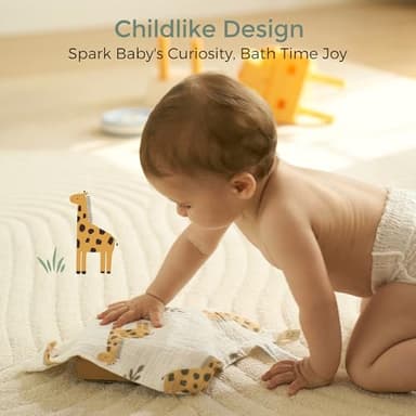 Momcozy Soft & Absorbent Baby Washcloths - 4 Layer Design| Medium Thickness| Premium Cotton for Newborns' Skin-Great for Bathing, Wiping & on-The-go Use, Shower Gift and Essential(5 Pack, 10x10 inch) - Image 6