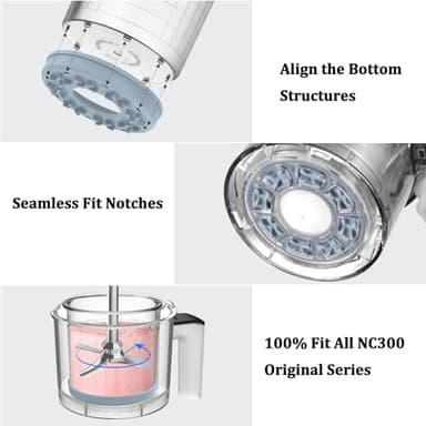 for Ninja Creami Pints and Lids-4 Pack, 16OZ Container Compatible with NC299AMZ & NC300s Series Ice Cream Makers, Extra Cups Replacement for Ninja Creamy Containers Airtight Anti-slip Dishwasher Safe - Image 4