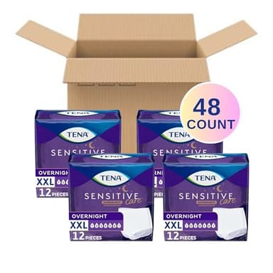 TENA Sensitive Care Overnight Incontinence Underwear for Women, XXLarge, 48 Count (New Sizing) - Image 9