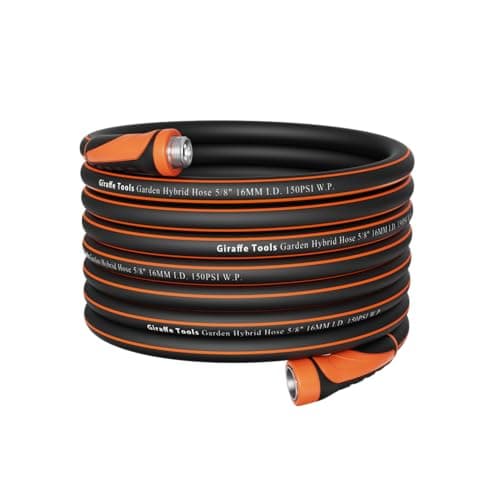 Giraffe Tools Garden Hose 100ft x 5/8", Water Hose Heavy Duty, Flexible, Lightweight Hybrid Hose with Swivel Handle, Male to Female Fittings, Burst 600 PSI - Image 1