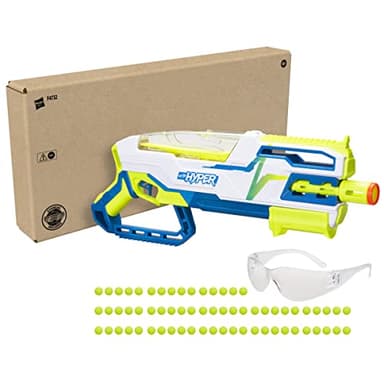NERF Hyper Bundle, Siege-50 Pump-Action Blaster, Up to 110 FPS Velocity, Eyewear (Amazon Exclusive) - Image 2