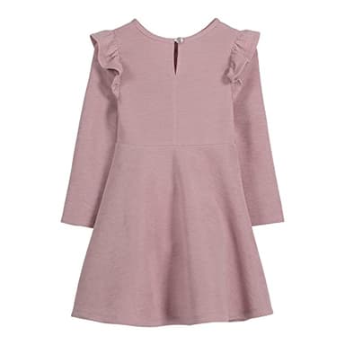 Pippa & Julie Baby Girls' Long Sleeve Dress with Coordinating Panty, 2-Piece Set, Mauve, 12 Months - Image 2