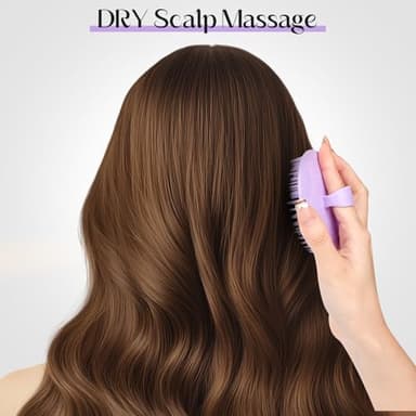 4Pack Hair Scalp Exfoliator Brush Dandruff Cleaning brush, Flexible Scalp Massager, Shower Shampoo Brush for Home, Office, Travel and Pets-BBTL - Image 6