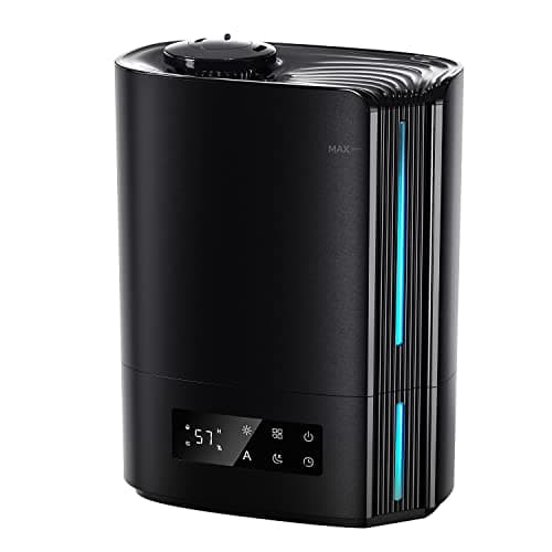 BREEZOME 6L Humidifiers for Bedroom Large Room & Essential Oil Diffuser, Ultrasonic Top Fill Cool Mist Humidifiers for Baby, Plants, Nursery Last up to 60 Hours, Smart Humidistat Control, Quiet, Black - Image 1