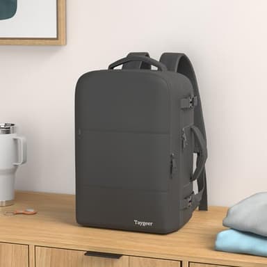Taygeer Travel Laptop Backpack for Men Women, Airplane Approved Travel Backpack Suitcase with Usb Charging Port, Lightweight College 35l Luggage Bag 15.6inch Laptop Mochila Gifts for Business,Black - Image 2