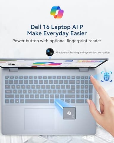 Dell Latest inspiron 16 Touchscreen Laptop with Portable Charging, Intel Core 7-150U (10 cores), 16.0-inch FHD+ IPS Display, AI Copilot, Backlit, Fingerprint Reader, Wins 11 Pro (64GB RAM | 2TB) - Image 6
