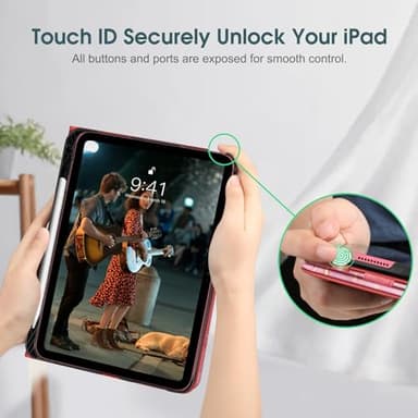 Fintie Case for iPad (A16) 11th Generation 11 Inch (2025), iPad 10th Generation 10.9 Inch (2022), Multi-Angle Viewing Protective Stand Cover with Pencil Holder & Pocket, Marble Pink - Image 8