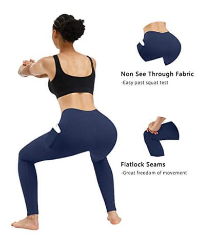 Fengbay 2 Pack High Waist Yoga Pants, Pocket Yoga Pants Tummy Control Workout Running 4 Way Stretch Yoga Leggings - Image 4