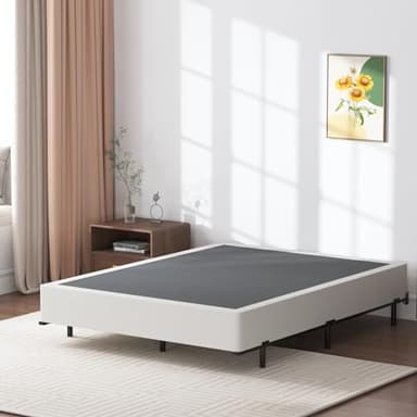 SHLAND Box Springs King 9 Inch High Profile King Size Box Spring Strong Metal Frame Mattress Foundation with Fabric Cover, Box Spring King Size Bed, Easy Assembly - Image 6