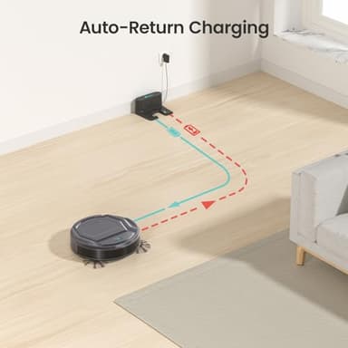 Lefant Robot Vacuum Cleaner M210 Pro,Slim,Quiet,2200Pa Suction,120 Min Self-Charging Robotic Vacuums, Freemove 3.0,WiFi/APP/Alexa,6 Cleaning Modes Ideal for Hard Floors Pet Hair Low Carpet,Gray - Image 9