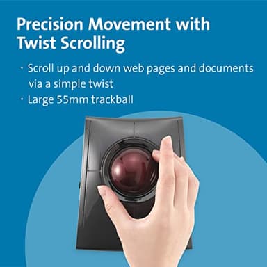 Kensington SlimBlade™ Pro Wireless Trackball, Rechargeable Battery, Bluetooth 2.4GHz Connection Options (K72080WW) - Image 5