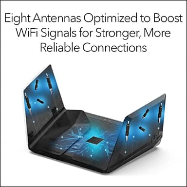 NETGEAR Nighthawk WiFi 6E Router (RAXE500) - Security Features, 12-Stream Gigabit Router AXE11000 Tri-Band Wireless Speed (Up to 10.8Gbps), New 6GHz Band, Coverage up to 3,500 sq. ft, 60 Devices - Image 5