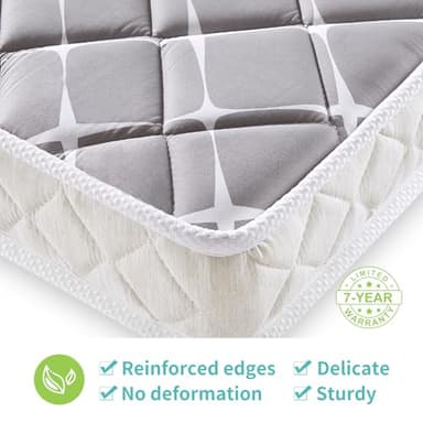 Tiankehan Premium Dual-Sided Baby Crib Mattress and Toddler Mattress - 52" x 27.6" x 5" - Breathable - Firm Soft - Fits Standard Cribs and Toddler Beds - Image 3