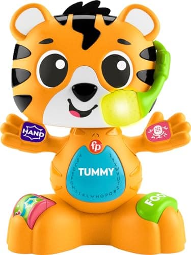 Fisher-Price Baby Learning Toy Link Squad Bop & Groove Tiger with Music & Lights for Ages 9+ Months, Compatible Only with Link Squad Items - Image 1