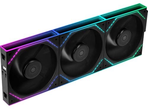 Thermalright TL-M12QR X3 120mm PC Reverse Blade Case Fans, Daisy-Chain | 1500RPM | ARGB | Dual Infinity Mirrors Lighting for Gaming Build(3-Pack) - Image 1