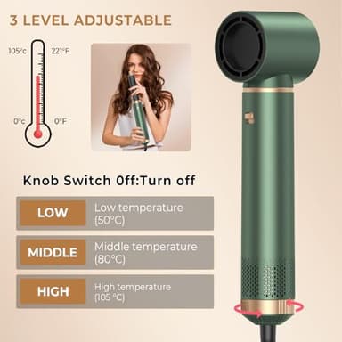 Blow Dryer Brush 5 in 1, Negative Ion Hair Dryer Brush Set Upgrade Hot Air Brush Air Styler Curling Wrap Air Curler, Curling Iron Hair Styling Tools As A Gift for Straight/Curl/Drying/Smoothing - Image 3