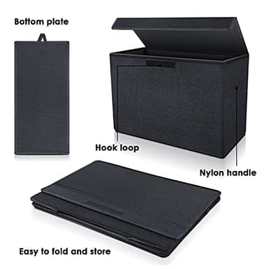 Leffis Comic Book Storage, Box 15.5" X 7.5" X 11.3", Collapsible Comic Short Box with Lids Holds 150 Comics Heavy Duty Comic Book Bin Container (1 pack, black) - Image 5