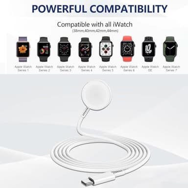 Susnwere Fast Charger for Apple Watch Chargers with 20w Charger Block,USB C Magnetic for i-Watch Fast Charging Cable for Watch Series SE/8/7/6/5/4/3/2/1 Includes 38mm 40mm 42mm 44mm 45mm Size - Image 6