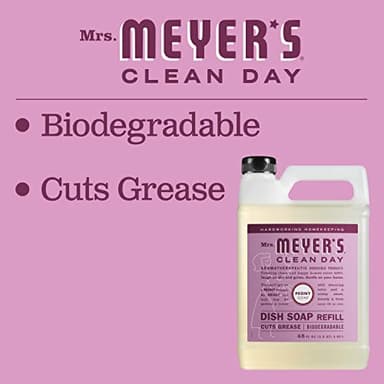 MRS. MEYER'S CLEAN DAY Liquid Dish Soap Refill, Biodegradable Formula, Peony, 48 fl. oz - Image 5