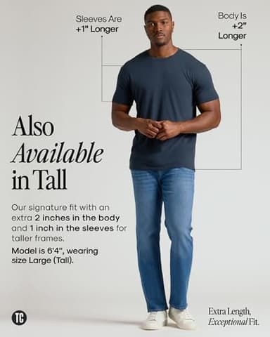 True Classic Mens T-Shirts – Short Sleeve Crew Neck T Shirts for Man, Cotton Blend Plain Novelty Men's T-Shirts, Pack of 6, Variety, M - Image 5