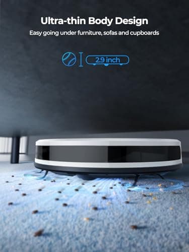 Laresar Clean Robot Vacuum and Mop 4000Pa Suction, 3 in 1 Robotic Vacuums with Self-Charging, 150mins Runtime, App/Remote/Voice Control, Robot Vacuum for Pet Hair, Carpet, Hard Floor(White) - Image 4