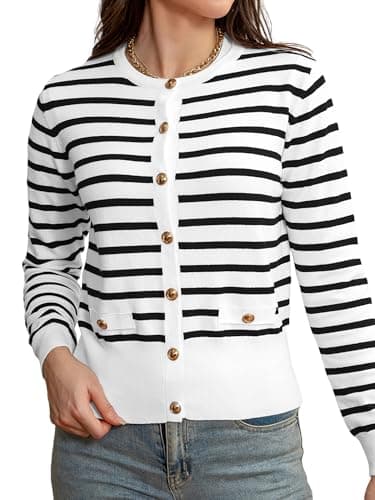Cardigan for Women Open Front Lightweight Cardigan Sweaters Long Sleeve Fall Winter Outerwear with Pockets - Image 1