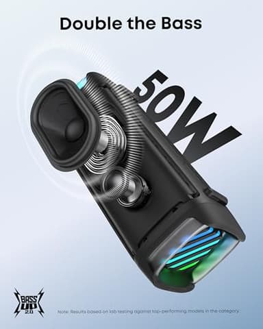 Soundcore Boom 3i by Anker, Compact Outdoor Speaker, IP68 Waterproof, Floating Playback, Saltwater-Resistant, BassUp 2.0, 50W Portable Speaker, Bluetooth 5.3, 16H, TWS, Kayak/Fishing/Camping - Image 6