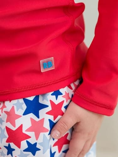 RUGGEDBUTTS® Baby/Toddler Boys Long Sleeve Rash Guard Swim Shirt w/UPF 50+ - Vintage Red, 10 - Image 5