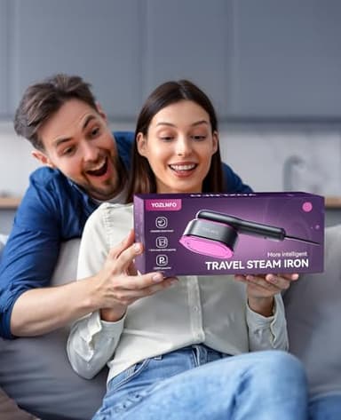 YOZLNFO Travel Steamer for Clothes Portable: 2-in-1 Mini Handheld Garment Steamer Iron - 15s Heat Up & 5 Adjustable Steam - Large Ceramic Panel - 110-120V - Image 8