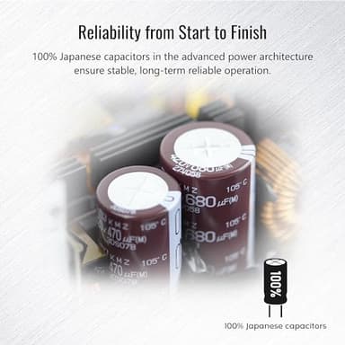 MONTECH Century II - 850W High-End ATX Gaming Power Supply - 80 Plus Gold & Cybenetics Platinum - Fully Modular - ATX 3.1 & PCIe 5.1 Ready with 12V-2x6 Cable - 10 Years Warranty - Image 8