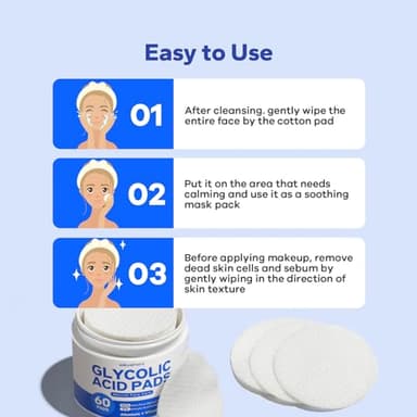 SilkyShark Glycolic Acid Resurfacing Pads (60 Count), 10% Ultra Pure + 2% Salicylic Acid, Exfoliating Peel Pads for Face, Effective Chemical Peel, Radiant Skin Renewal - Image 6
