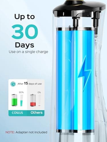 COSLUS Portable Water Flosser for Teeth: 10 Pressure Settings Professional Water Dental Pick for Orthodontic, Braces & Sensitive Gums - Cordless for Travel Use, for Adults Teens, BPA-Free, E40 - Image 5