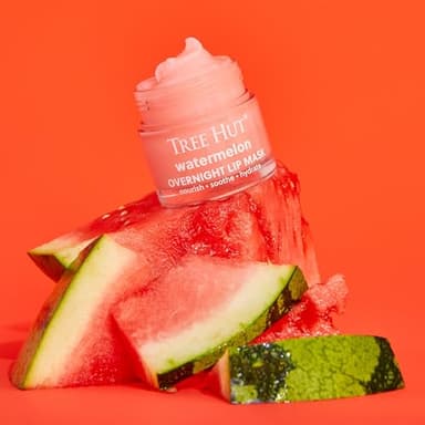 Tree Hut Watermelon Overnight Lip Mask | Leave on Overnight & Wake up to Soft, Hydrated Lips | Elevate your Self Care Routine | .6 oz. - Image 3