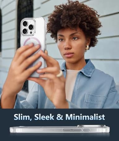 FNTCASE for iPhone 16 Pro-Max Case: Magnetic Military Grade Drop Protection Anti Yellowing Cell Phone Cover - Rugged Shockproof Protective Bumper Transparent Cases - Image 6