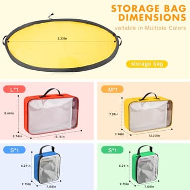 AuntyFey 5 Pack Toy Storage Bags, 2 In 1 Storage Organizers With Play Mat, Portable Carrying Case For Major Brand Bricks, Toy Organization System Easy Organizer Storage Box, Storage Bins Container - Image 2