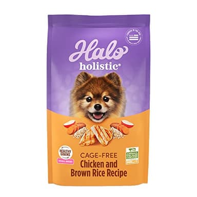 Halo Holistic Small Breed Dog Food, Cage Free Chicken & Brown Rice Recipe, Healthy Grains Dry Dog Food, Complete Digestive Health, 3.5 lb Bag - Image 1