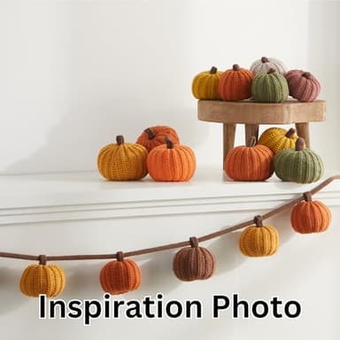 Your Heart's Content MINI Knit Pumpkins Set of 5, Fall Favorite, Gifts for Women, Autumn Bowl fillers Fall Farmhouse Tier Tray Decor, Decorative Pumpkins for Friend (Autumn Set - Image 7