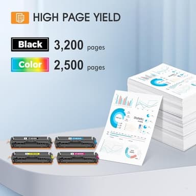 218X 218A Toner Cartridges 4 Pack High Yield 3301fdw 3201dw with Chip Compatible Replacement for HP 218X 218A Color Laserjet Pro MFP 3301cdw 3301sdw Printer Ink Set W2180X (Black Cyan Yellow Magenta) - Image 3