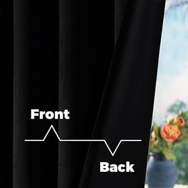 BGment Halloween Black Velvet Blackout Curtains for Living Room, 84 inches Long Thermal Insulated Curtains Noise Reduce Back Tab and Rod Pocket Luxury Panels for Bedroom, 2 Panels, 60 x 84 Inch - Image 3