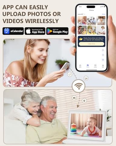 Canupdog Digital Calendar, 10.1inch Smart WiFi Digital Calendar&Chore Chart, 1920 * 1080 IPS Touch Screen HD Display for Family Schedules, Share Moments Instantly from Anywhere - Image 5