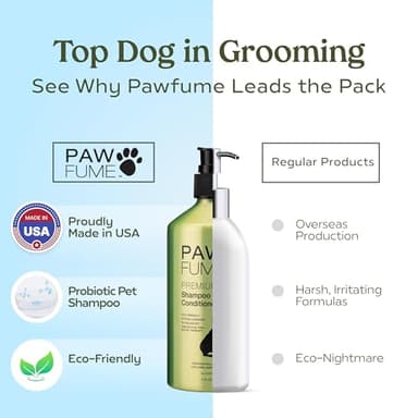 PAWFUME Dog Shampoo and Conditioner, Blue Ribbon, 1-Pack – Nourish & Detangle for a Silky Soft Coat – Probiotic, Deep-Cleaning, pH-Balanced Formula – Puppy Shampoo and Conditioner for All Breeds - Image 9