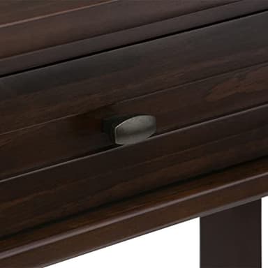 SIMPLIHOME Warm Shaker Desk - 48-Inch Wide Solid Wood Writing Desk in Tobacco Brown, Transitional Home Office Computer Table for Workspace or Study with Flip-Down Keyboard Tray and 2 Drawers - Image 6
