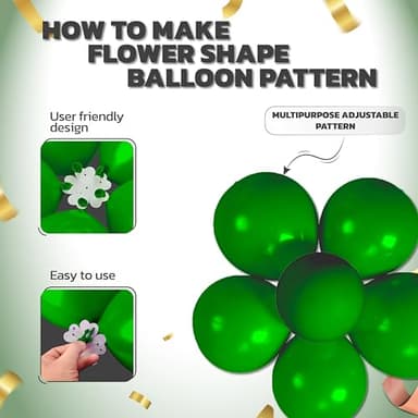 Balloon Garland Arch Kit 172pcs Green Balloons Garland kit Metallic Gold, White & Confetti Balloons for Weddings, Birthday Party Decorations, Bridal Showers and New Year Parties - Image 6