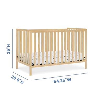 Delta Children Heartland 4-in-1 Convertible Crib, Natural - Image 6