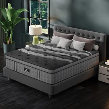 King Size Mattress, 14 Inch King Mattress in a Box, Memory Foam Hybrid Mattresses with Individual Pocket Spring, Pressure Relief, Optimal Edge Support & Motion Isolation, Breathable, CertiPUR-US - Image 7