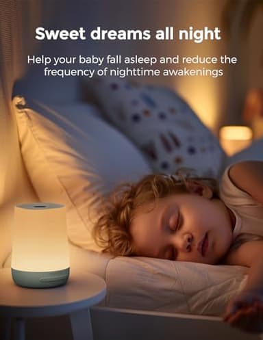Baby Sound Machine, Momcozy White Noise Machine for Baby Sleeping with Night Light, Toddler Sleep Trainer with 34 Soothing Sounds, Timer, App Remote Control, Personal Sleep Routine(Green) - Image 7