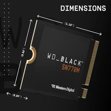 WD_BLACK 2TB SN770M M.2 2230 NVMe SSD for Handheld Gaming Devices, Speeds up to 5,150MB/s, TLC 3D NAND, Great for Steam Deck and Microsoft Surface - WDBDNH0020BBK-WRSN - Image 2
