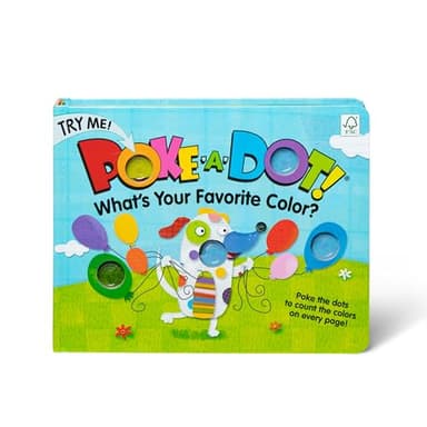 Melissa & Doug Poke-a-Dot! What’s Your Favorite Color? Interactive Children's Board Book with Buttons to Pop, Educational Sensory Toy for Toddlers & Preschoolers Ages 3+ - FSC Certified - Image 1