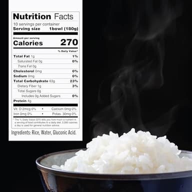 IRIS Instant White Rice (10 Pack), Ultra Premium Japanese Short Grain Sushi Sticky Rice, Microwave for 80 seconds (1.2 Minutes), Gluten Free Vegan, Grown Polished and Packed in Japan - Image 2