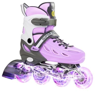 SUPER YOUNGSTER Adjustable Inline Skates for Boys Girls Ages 4-12 with Light Up Wheels, Roller Skates Blades for Youth Kids Indoor & Outdoor Beginners - Image 1